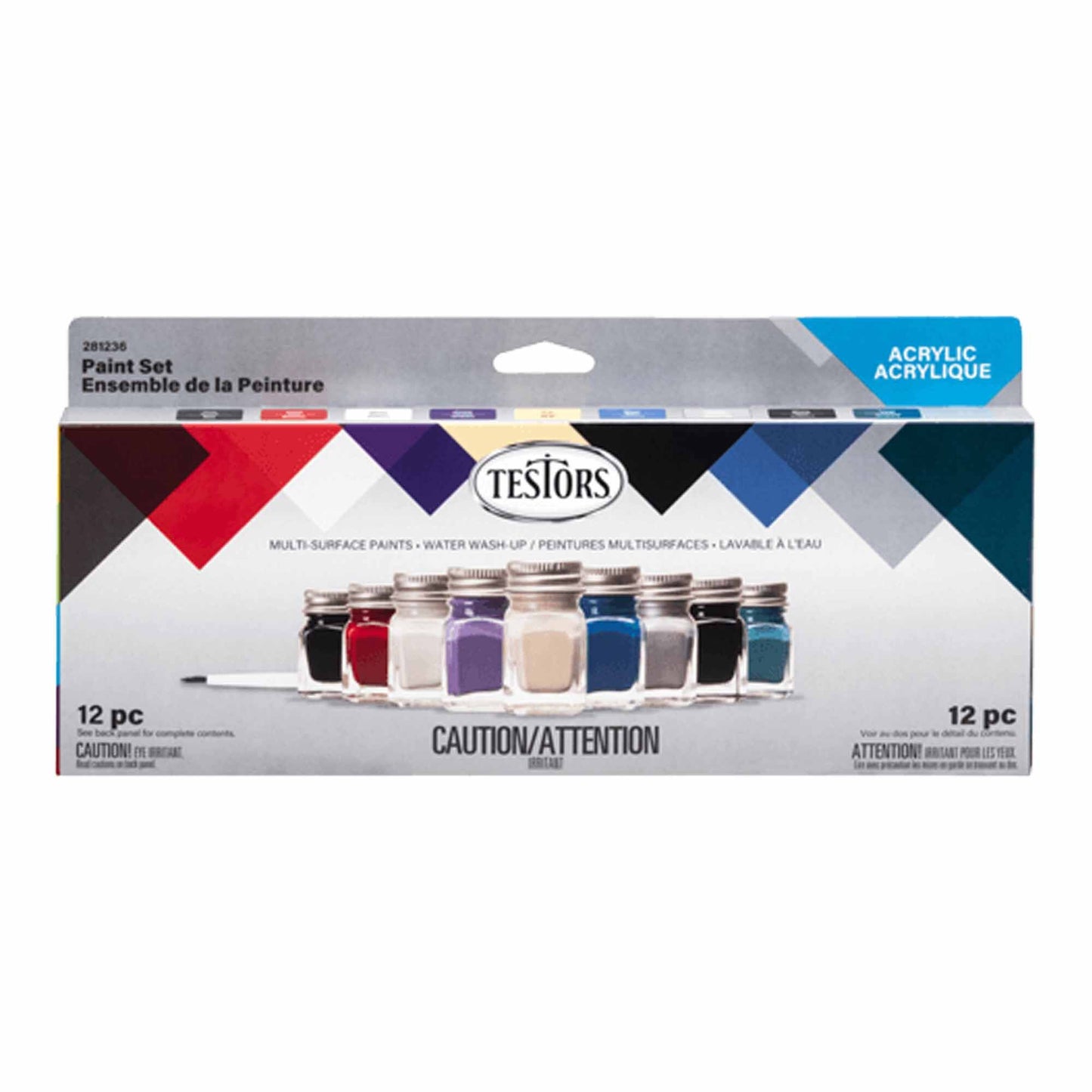 Acrylic 9 Piece Paint Set, Auto (TES281236)