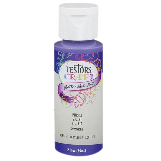Testors 2oz Acrylic Craft Paint Satin Purple (TES292425A)