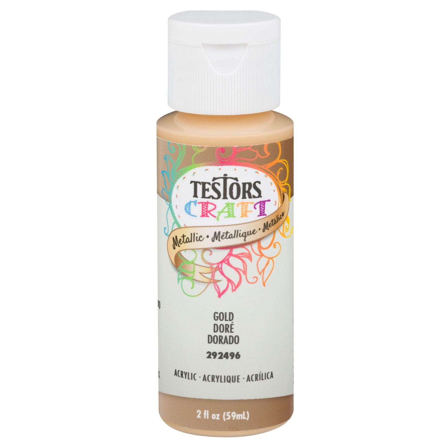 Testors 2oz Satin Metallic Acrylic Craft Paint (TES292496A)