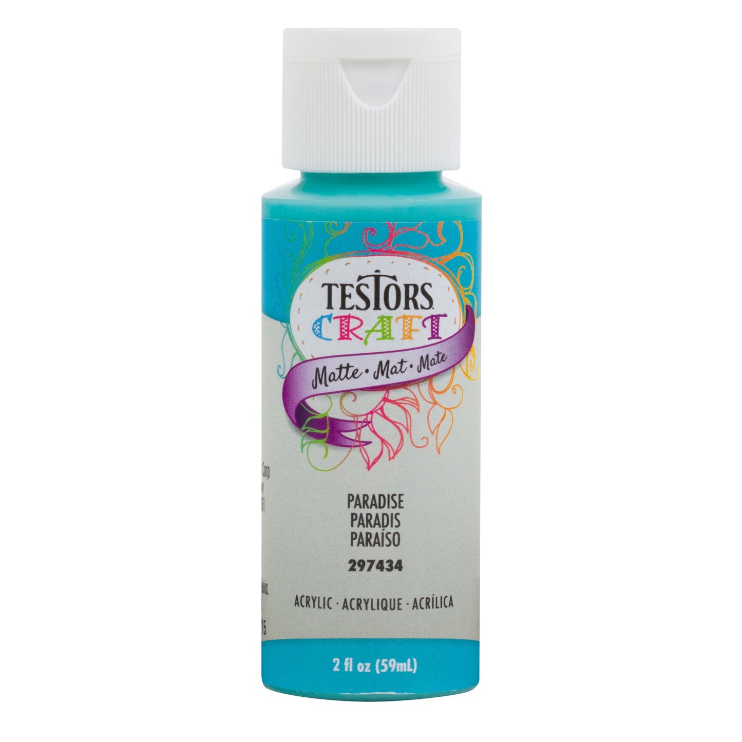 Testors 2oz Acrylic Craft Paint Satin Paradise (TES297434)