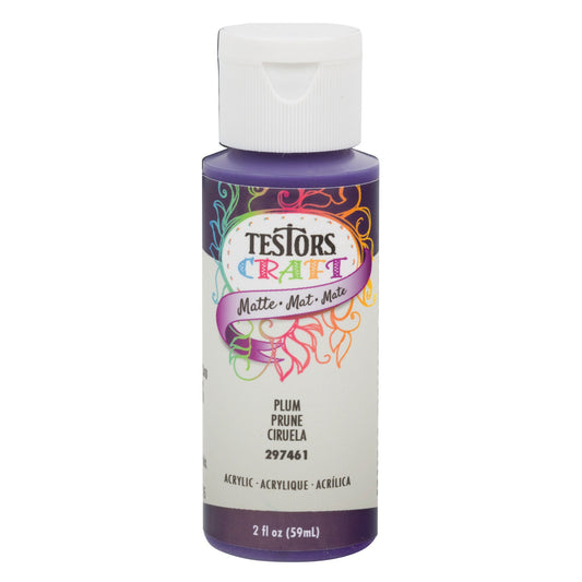 Testors 2oz Acrylic Craft Paint Satin Plum (TES297461)