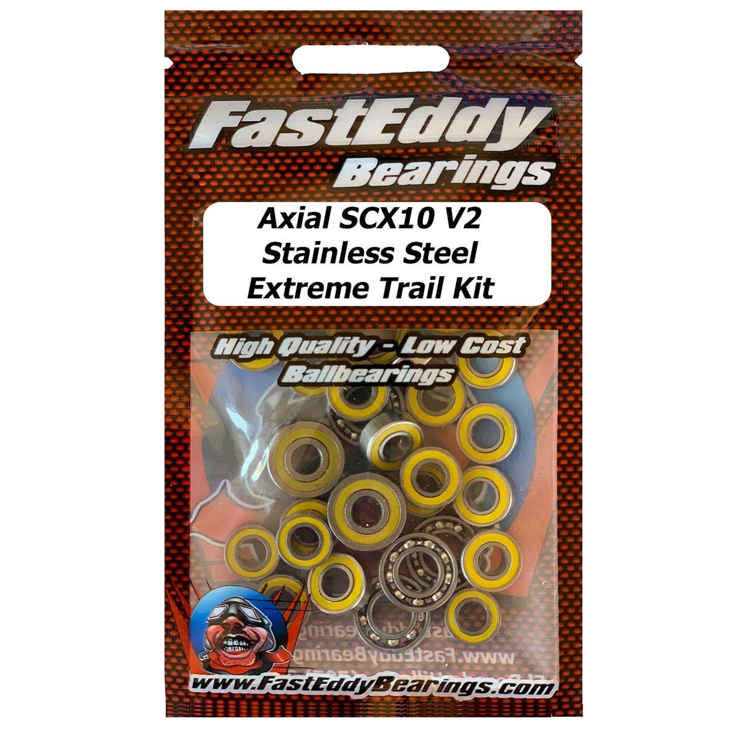 Axial SCX10 II V2 Stainless Steel Extreme Trail Sealed Bearing Kit (TFE5926)