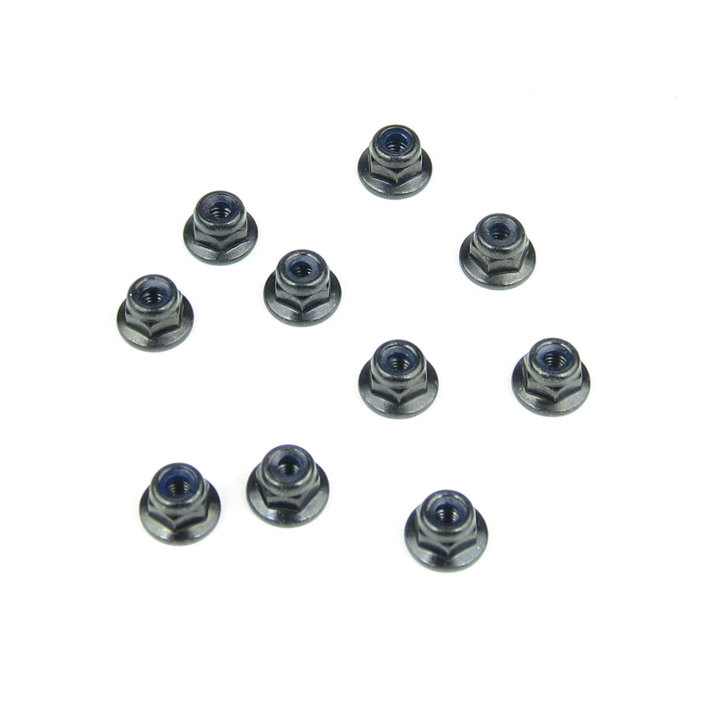 M3 Flanged Locknuts Black Pack of 10 (TKR1211)