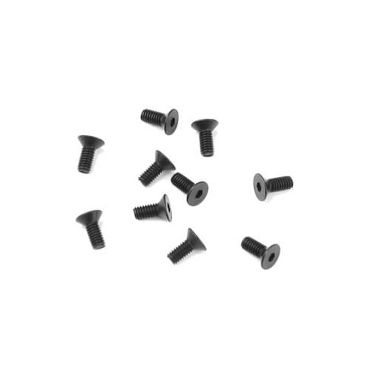M2.5x6mm Flat Head Screws Black (10 pack) (TKR1301)