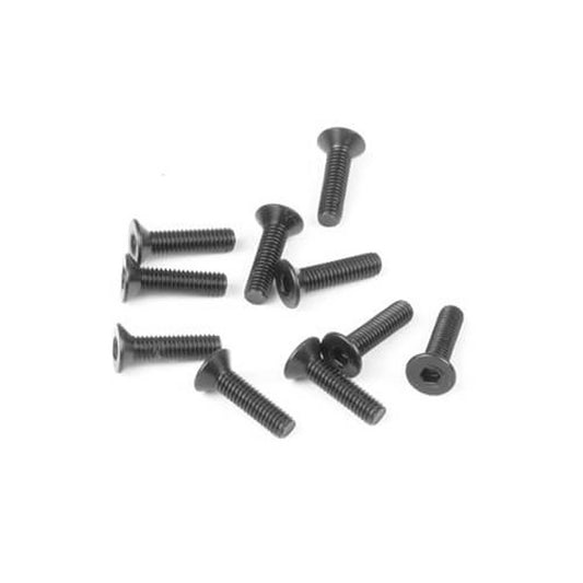 M3x12mm Flat Head Screws Black Pack of 10 (TKR1324)