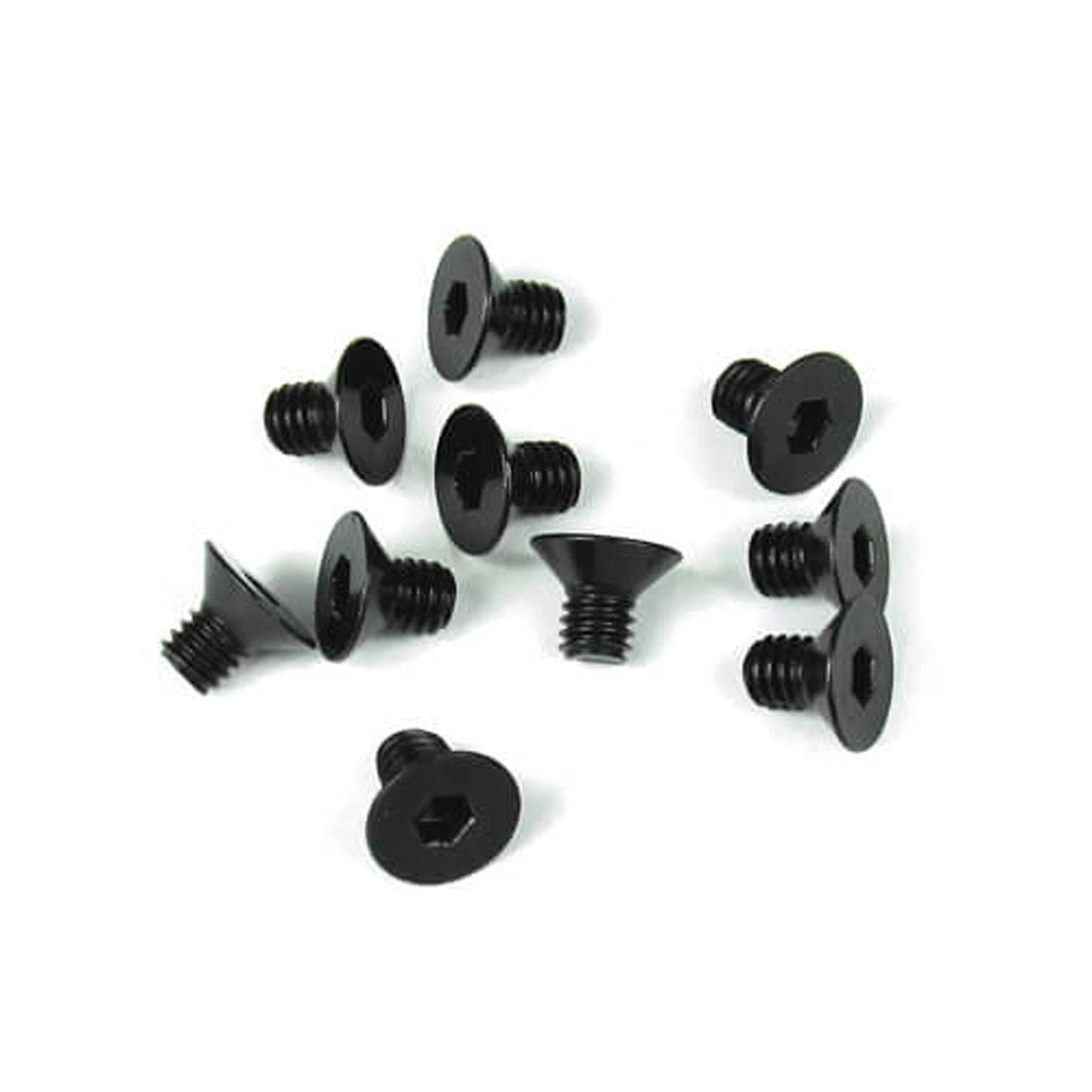 M4x6mm Flat Head Screws Black (10 Pack) (TKR1341)