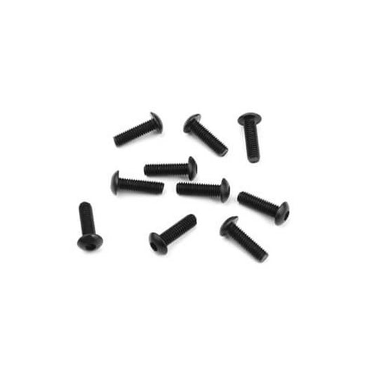 M3x10mm Button Head Screws (Black) - Pack of 10 (TKR1403)