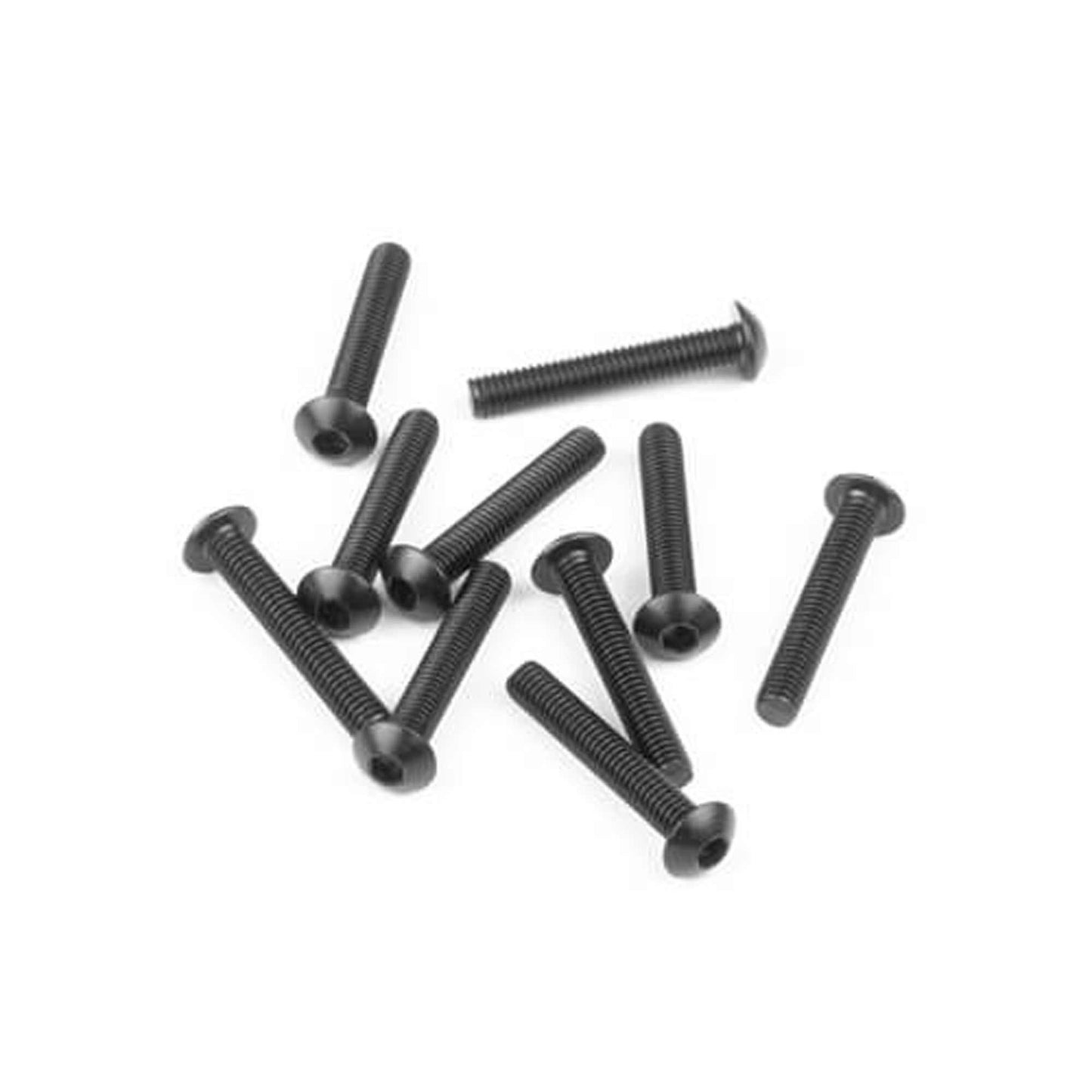 M3x18mm Black Button Head Screws (10 Pack) (TKR1408)