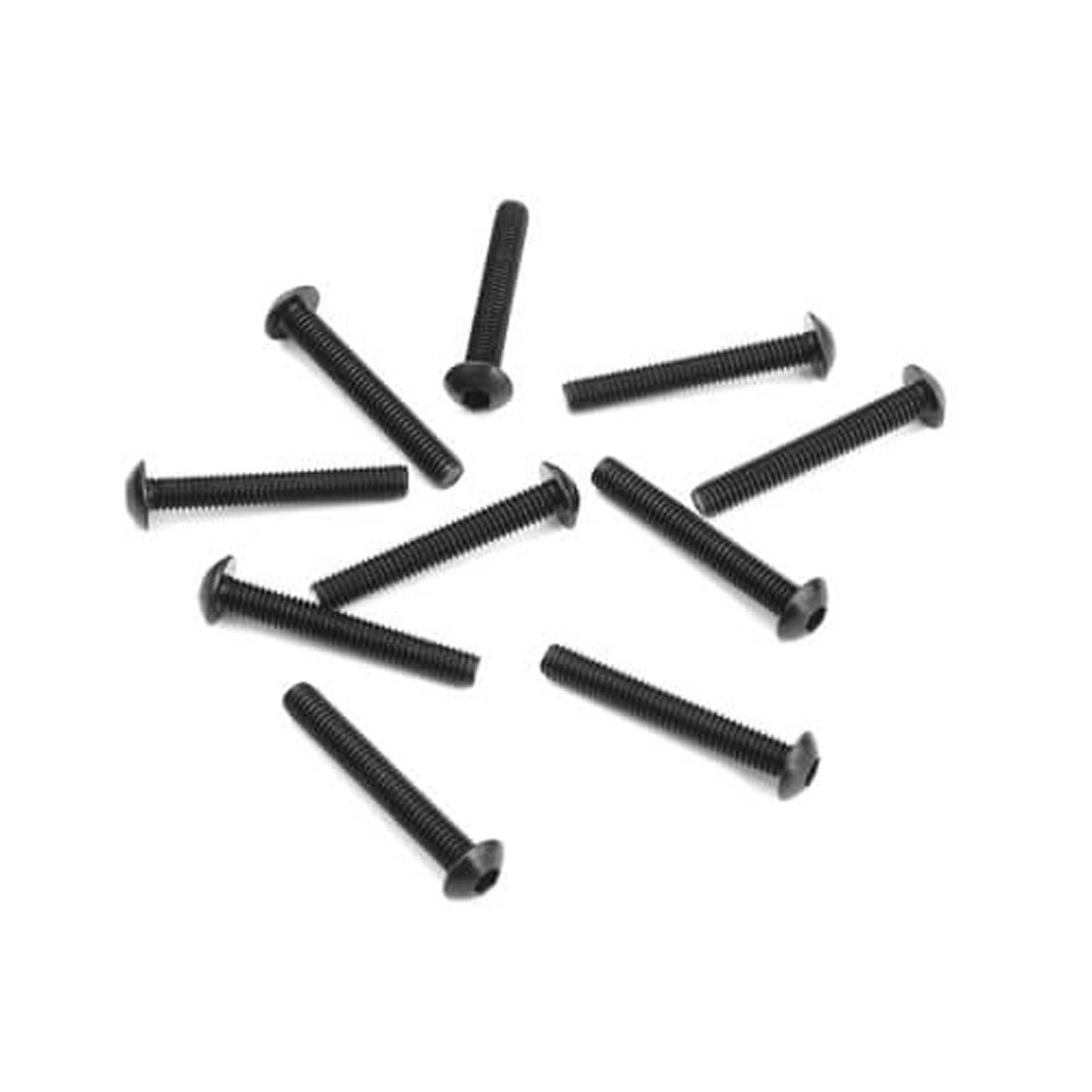 M3x20mm Button Head Screws Black (10) (TKR1409)