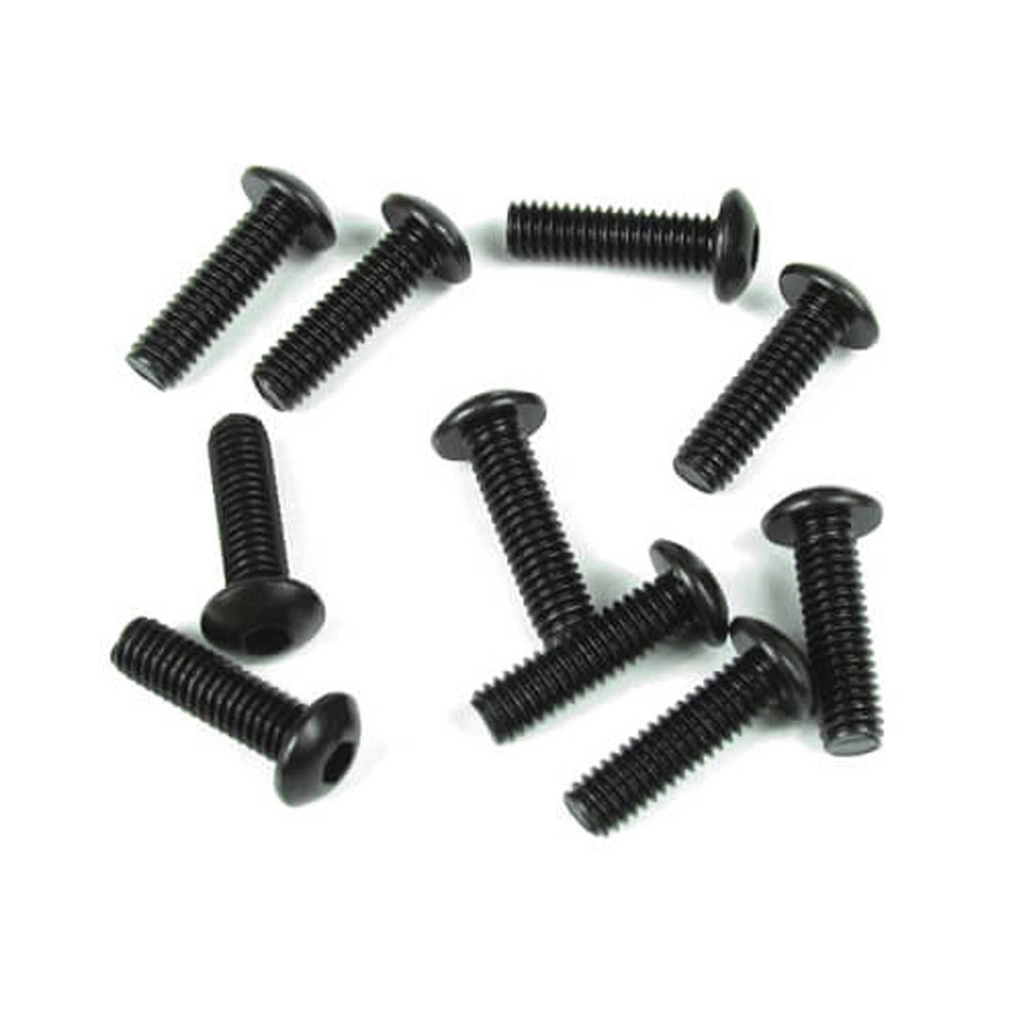 M4x12mm Button Head Screws Black Pack of 10 (TKR1444)