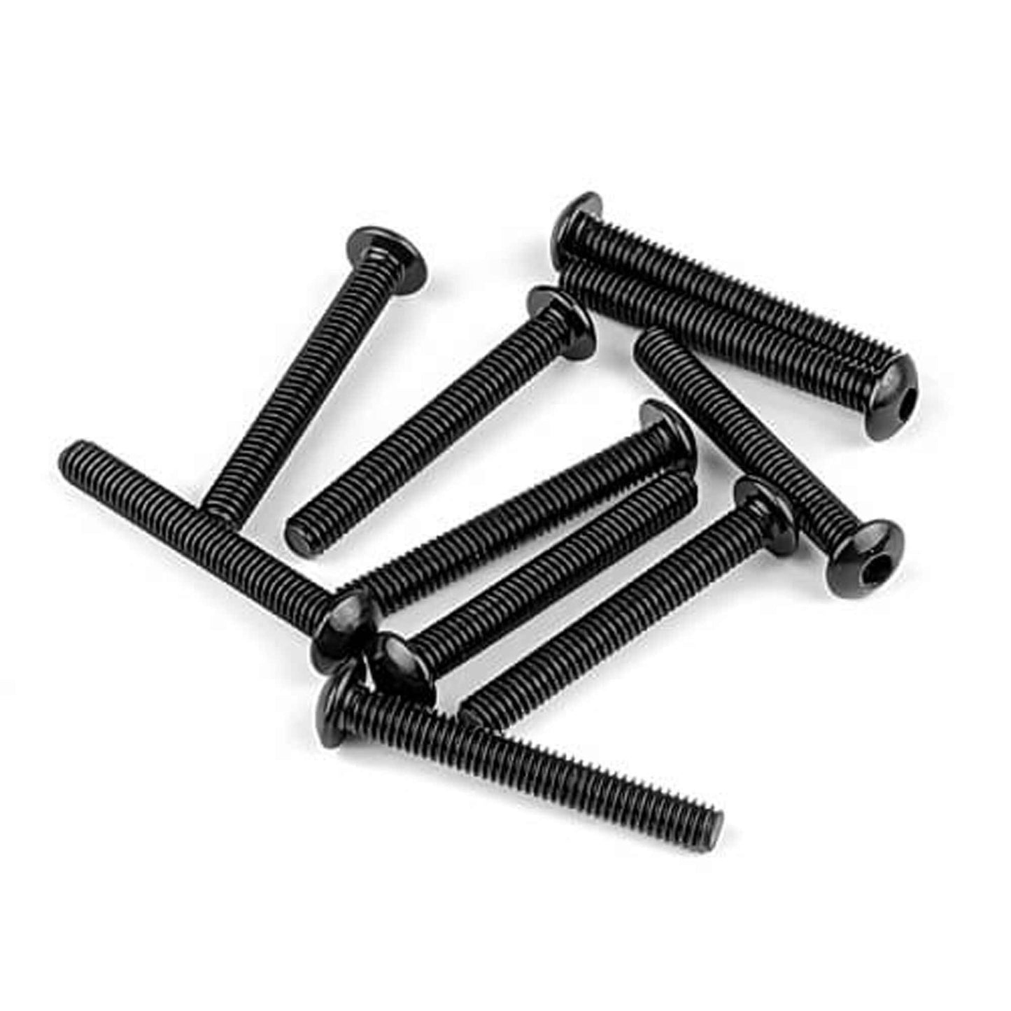 M4x30mm Button Head Screws Black (10 Pack) (TKR1450)