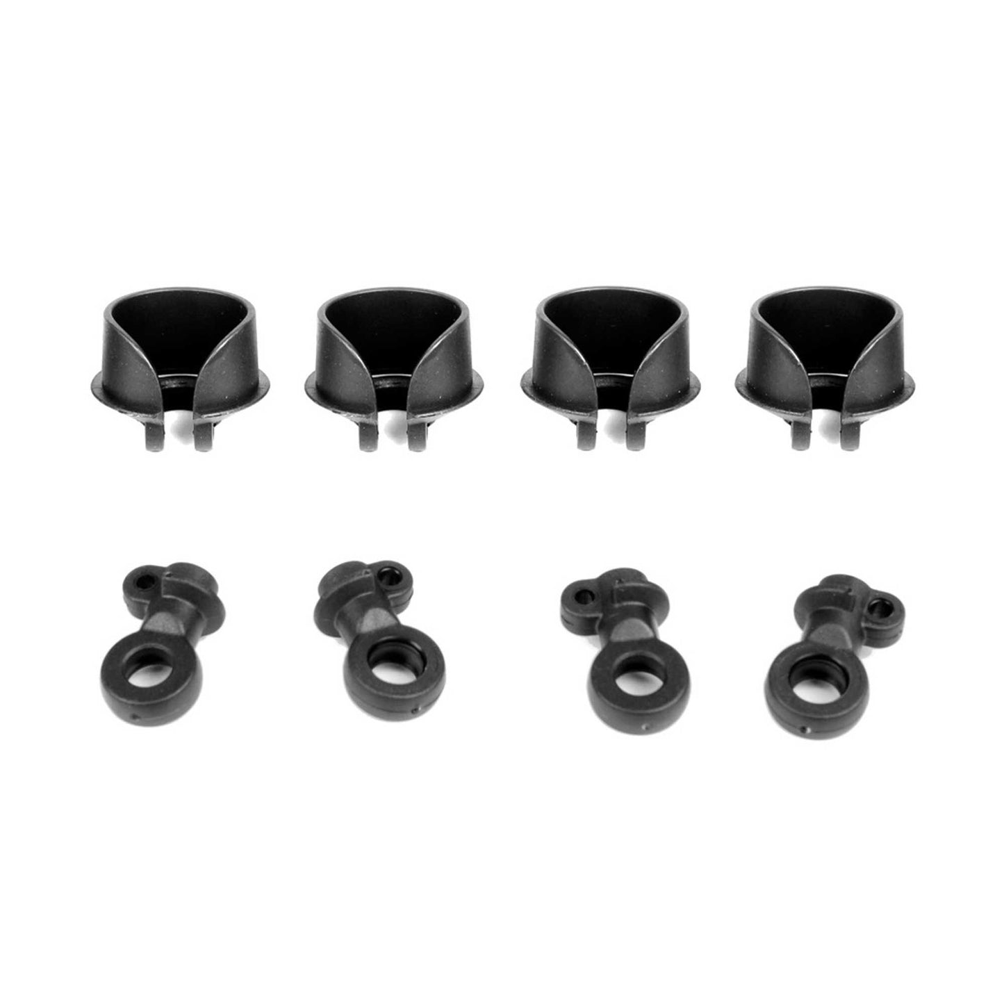 Locking Shock Rod End and Spring Perch Set for RC Vehicles (TKR6140C)