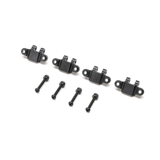 Aluminum Lower Shock Mount for Mini LMT (Black) - Set of 4 (TLR314009)