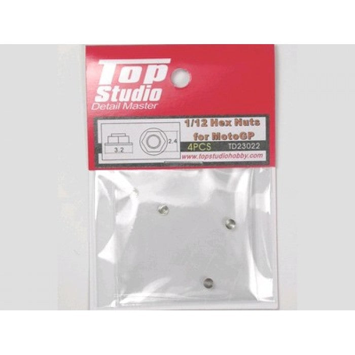 Moto Gp Hex Nuts for 1/12 Plastic Model Detailing (TPSTD23022)