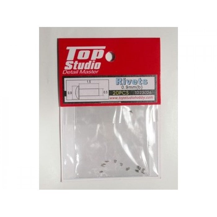 Rivets 0.9mm (B Set) for Plastic Model Detailing (TPSTD23026)