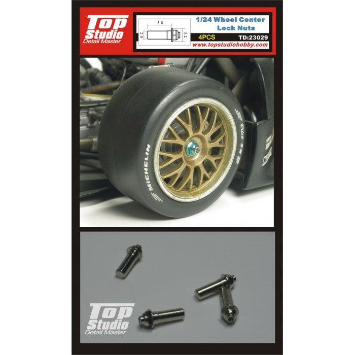 Wheel Lock Nuts for 1/24 Plastic Model Detailing (TPSTD23029)