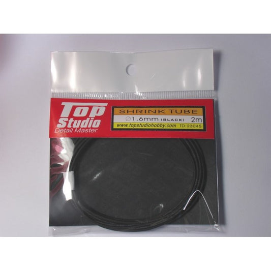 Black Shrink Tube 1.6mm for Plastic Model Detailing (TPSTD23045)