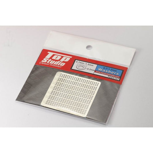 Washers 0.7mm-1.3mm for Plastic Model Detailing (TPSTD23107)