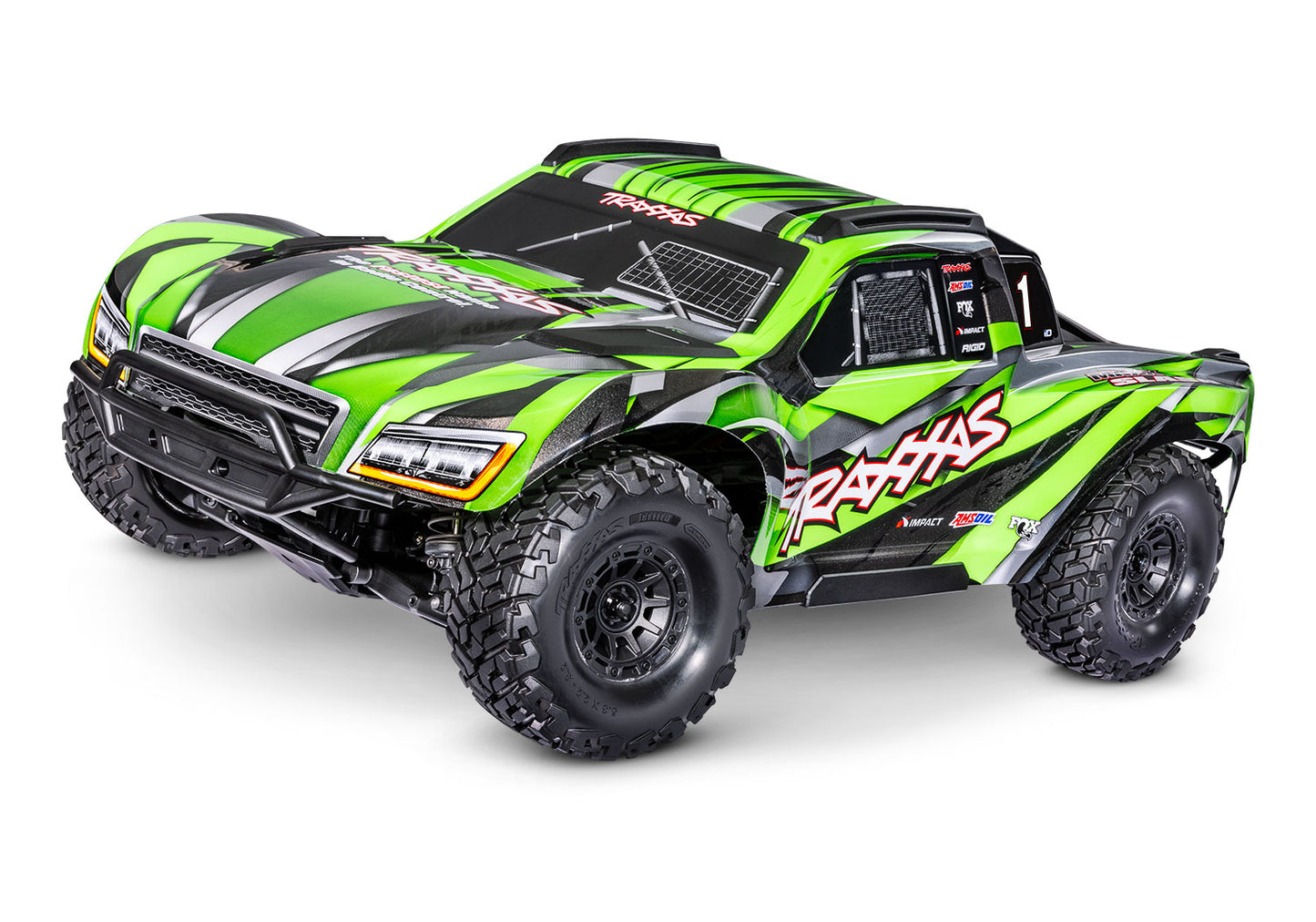 A studio shot of the 1/8 Maxx Slash 6S Ready to Run (Green) (TRA102076-4-GRN).