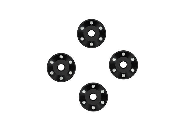 Aluminum Wheel Washers Black for Pro Scale Aluminum Wheel System Maxx Slash (4) (TRA10257-BLK)
