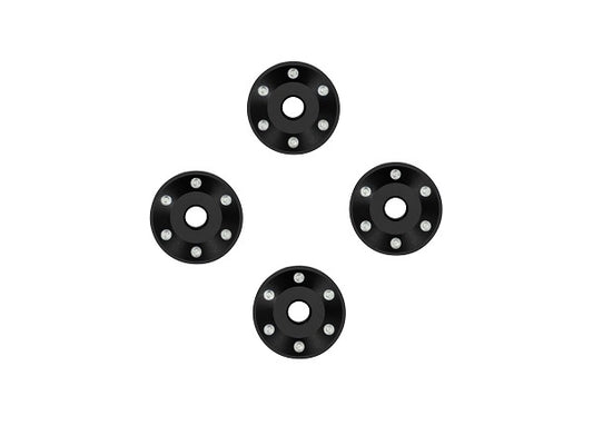 Aluminum Wheel Washers Black for Pro Scale Aluminum Wheel System Maxx Slash (4) (TRA10257-BLK)