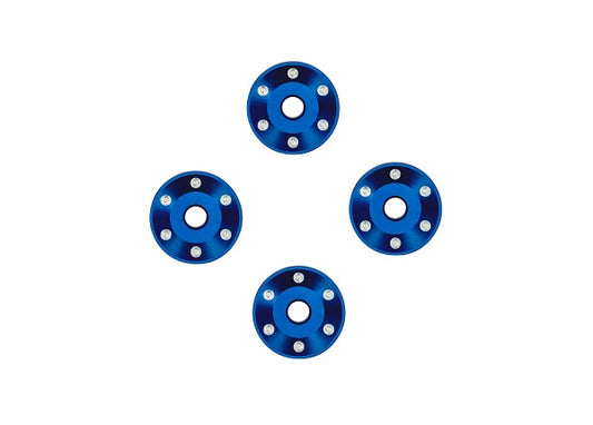 Aluminum Wheel Washers Blue for Pro Scale Aluminum Wheel System Maxx Slash (4) (TRA10257-BLUE)