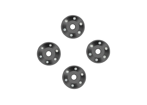 Aluminum Wheel Washers Gray for Pro Scale Aluminum Wheel System Maxx Slash (4) (TRA10257-GRAY)
