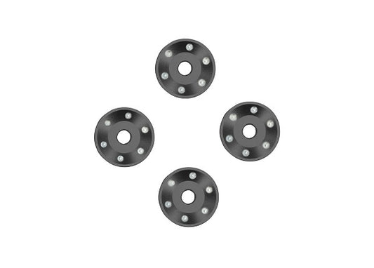 Aluminum Wheel Washers Gray for Pro Scale Aluminum Wheel System Maxx Slash (4) (TRA10257-GRAY)