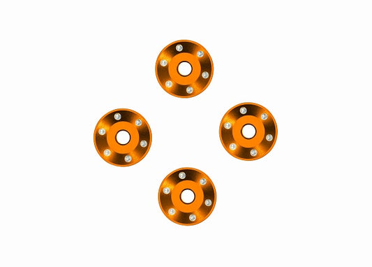 Aluminum Wheel Washers Orange for Pro Scale Aluminum Wheel System Maxx Slash (4) (TRA10257-ORNG)