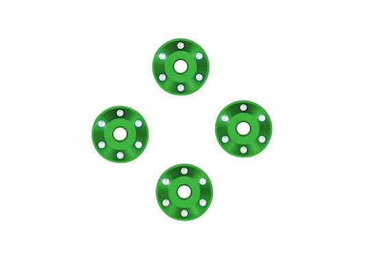 Aluminum Wheel Washers Green for Pro Scale Aluminum Wheel System Maxx Slash (4) (TRA10257-GRN)