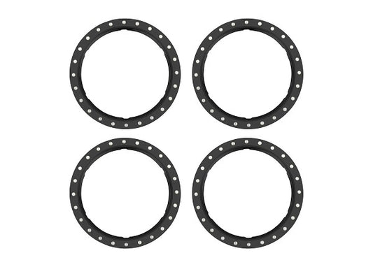 Aluminum Beadlock Rings Black for Pro Scale Aluminum Wheel System Maxx Slash/UDR (4) (TRA10276-BLK)