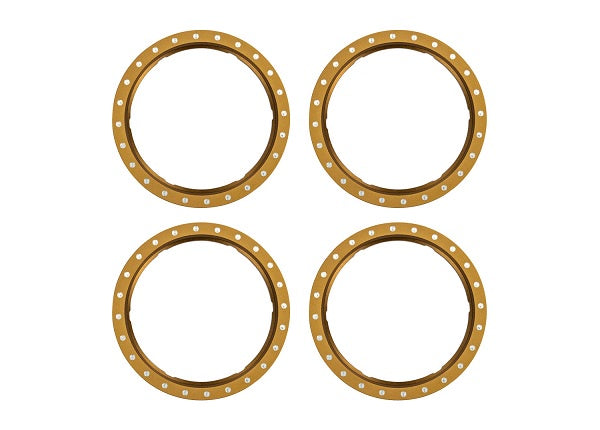 Aluminum Beadlock Rings Bronze for Pro Scale Aluminum Wheel System Maxx Slash/UDR (4) (TRA10276-BRNZ)