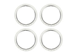 Aluminum Beadlock Rings Silver for Pro Scale Aluminum Wheel System Maxx Slash/UDR (4) (TRA10276-SLVR)