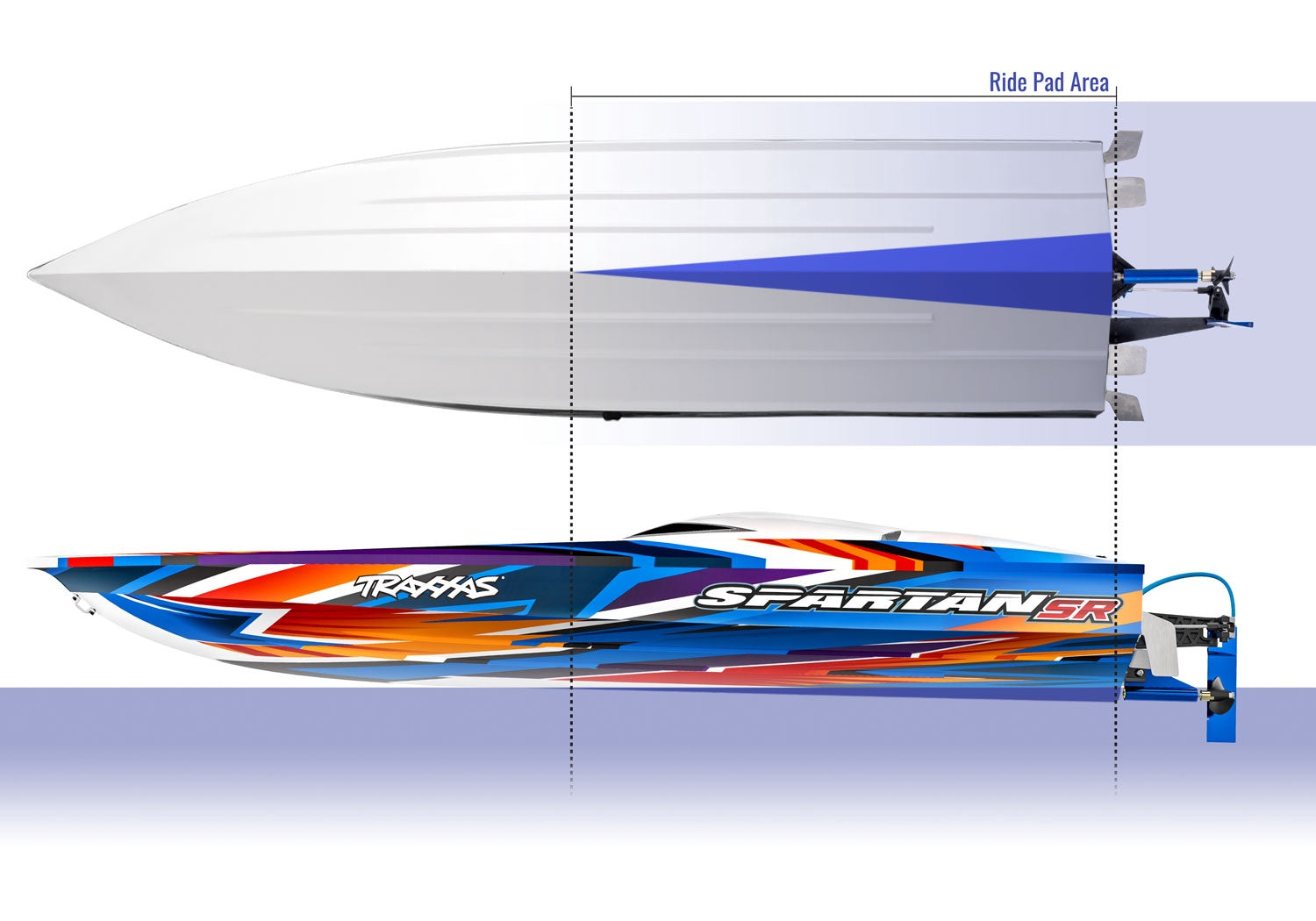 Spartan SR 36" Self-Righting Deep-V Ready to Run (Orange) (TRA103076-4-ORNG)