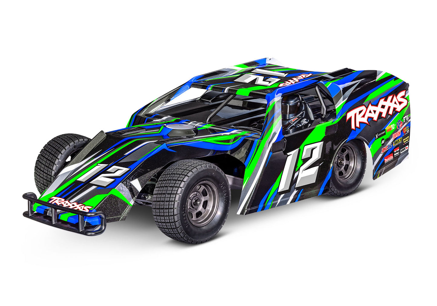 1/10 Slash Modified Dirt Oval Racer BL-2S Ready to Run (Green) (TRA104354-74-GRN)