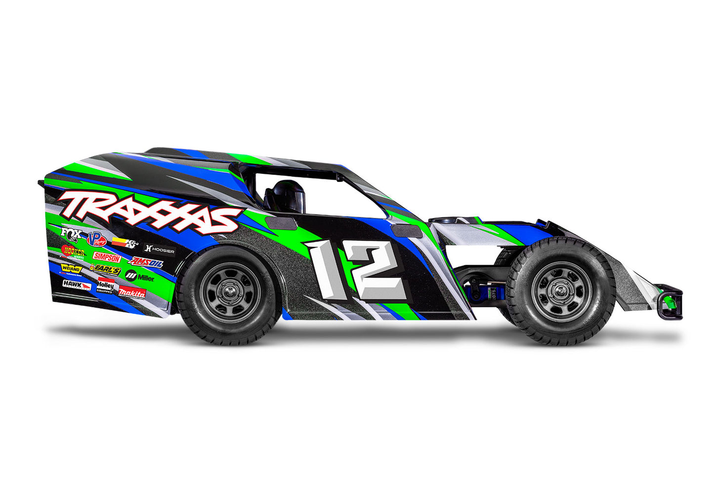 1/10 Slash Modified Dirt Oval Racer BL-2S Ready to Run (Green) (TRA104354-74-GRN)