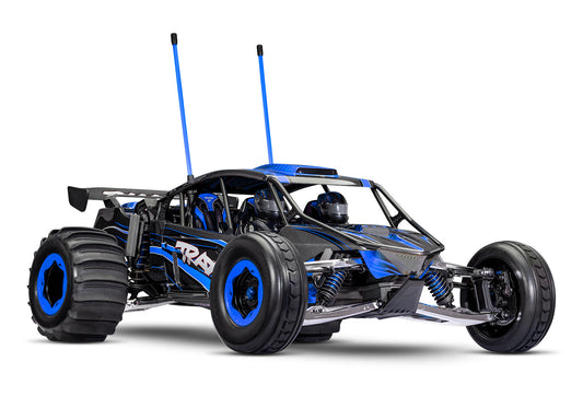 A studio shot of the Funco Motorsports Pro Scale Sand Car Ready to Run (Blue) (TRA109076-4-BLUE).
