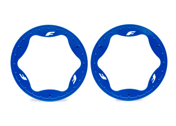Rear Beadlock Rings Blue (TRA10948-BLUE)