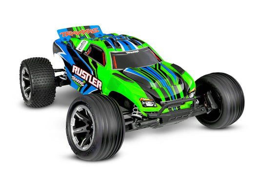 1/10 Rustler 2WD HD Ready to Run with Battery and USB-C Charger (Green) (TRA37254-8-GRN)