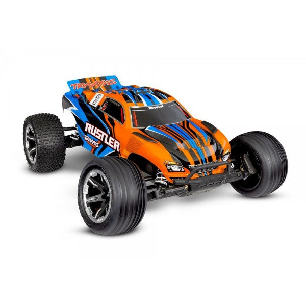 1/10 Rustler 2WD HD Ready to Run with Battery and USB-C Charger (Orange) (TRA37254-8-ORNG)