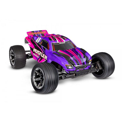 1/10 Rustler 2WD HD Ready to Run with Battery and USB-C Charger (Pink) (TRA37254-8-PINK)