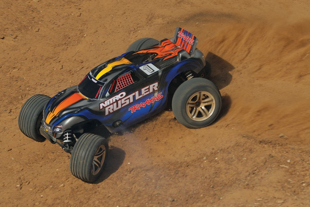 1/10 Nitro Rustler Ready to Run (Blue) (TRA44096-3-BLUE)