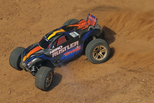 1/10 Nitro Rustler Ready to Run (Blue) (TRA44096-3-BLUE)
