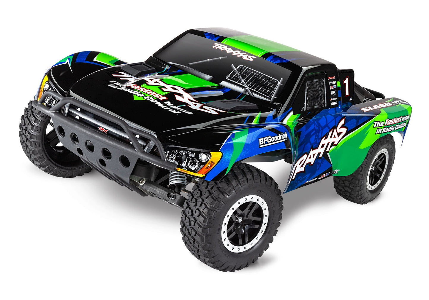 1/10 Slash VXL Ready to Run (Green with Clipless Body) (TRA58276-74-GRN)