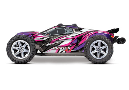 1/10 Rustler 4x4 VXL Ready to Run (Pink) (TRA67076-4-PINK)