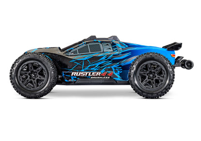1/10 Rustler 4x4 VL3 Brushless Ready to Run (Blue) (TRA67464-4-BLUE)