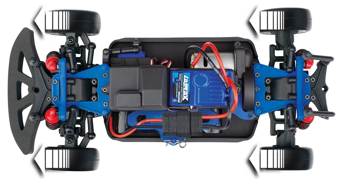 1/18 LaTrax Rally Ready to Run with Battery and Charger (Green X) (TRA75054-5-GRNX)