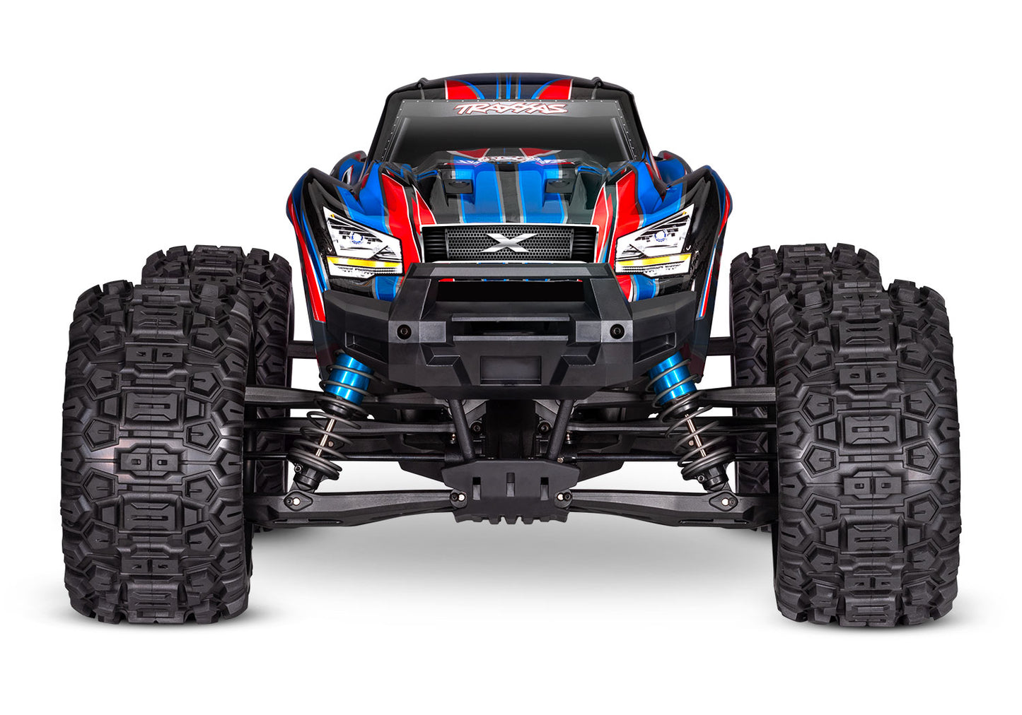 X-Maxx 8S with Belted Sledgehammer Tires (Blue) (TRA77096-4-BLUE)