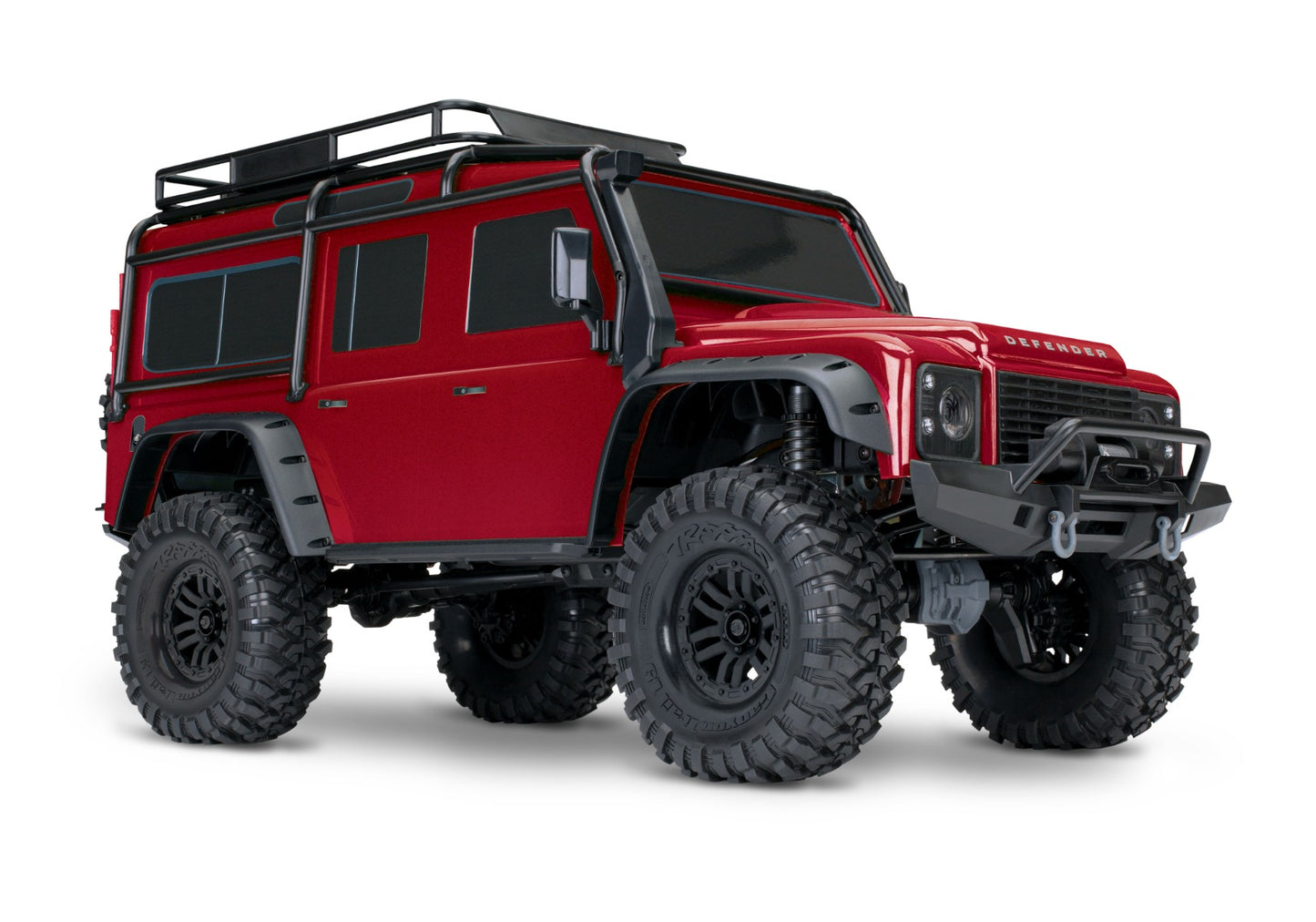 1/10 TRX-4 Defender Ready to Run with Clipless Body (Red) (TRA82256-4-RED)
