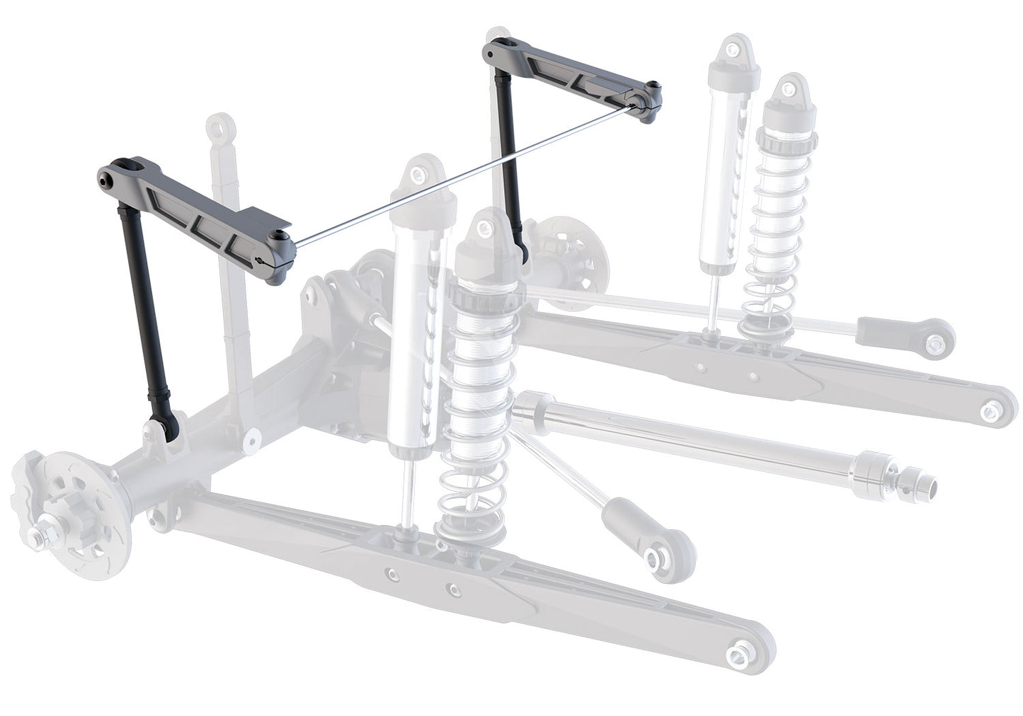 A detail shot of the 1/7 Unlimited Desert Racer Ready to Run (Rigid) (TRA85086-4-RGD).